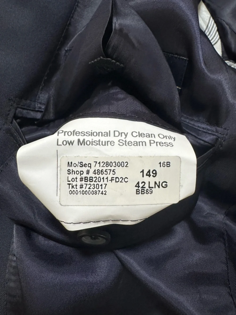 Brooks Brothers Fitzgerald 1818 Estrato Trabaldo Togna Men 42L Navy Blue Blazer